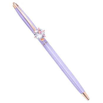 Шариковые ручки с кристалалми и бриллиантами, удобные канцелярские принадлежности с гальваническим покрытием ярких цветов, шариковая ручка для школьного офиса